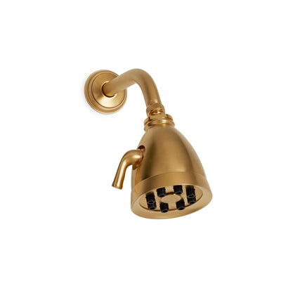 0830SHHD-NU-GP Sherle Wagner International Classical Shower Head with Neutral Flange in Gold Plate metal finish