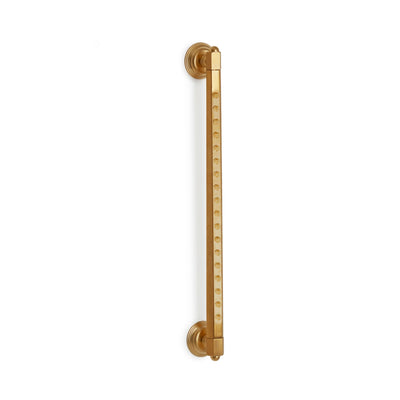 0834N-GR-GP Sherle Wagner International Hexagon Rain Bar with Nozzles and Gey Flange in Gold Plate metal finish