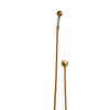 0839SPLY-GP Sherle Wagner International Fluted Hand Shower with Hose and 90 Degree Supply in Gold Plate metal finish