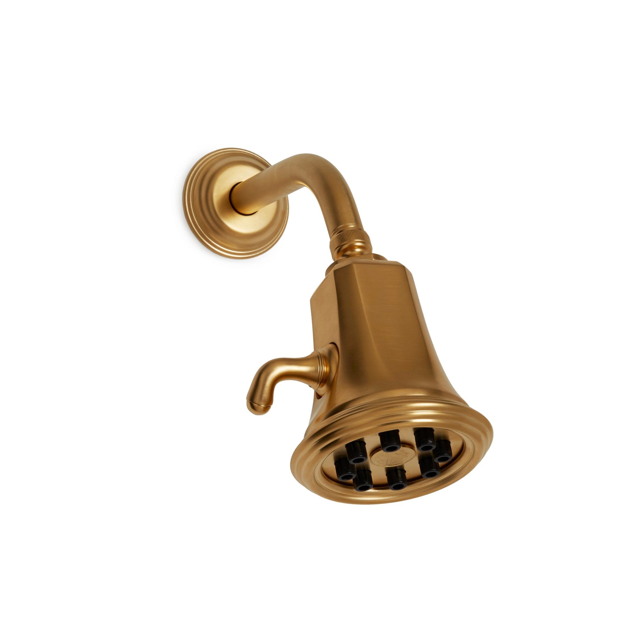 0841SHHD-GP Sherle Wagner International Grey Shower Head with Grey Flange in Gold Plate metal finish