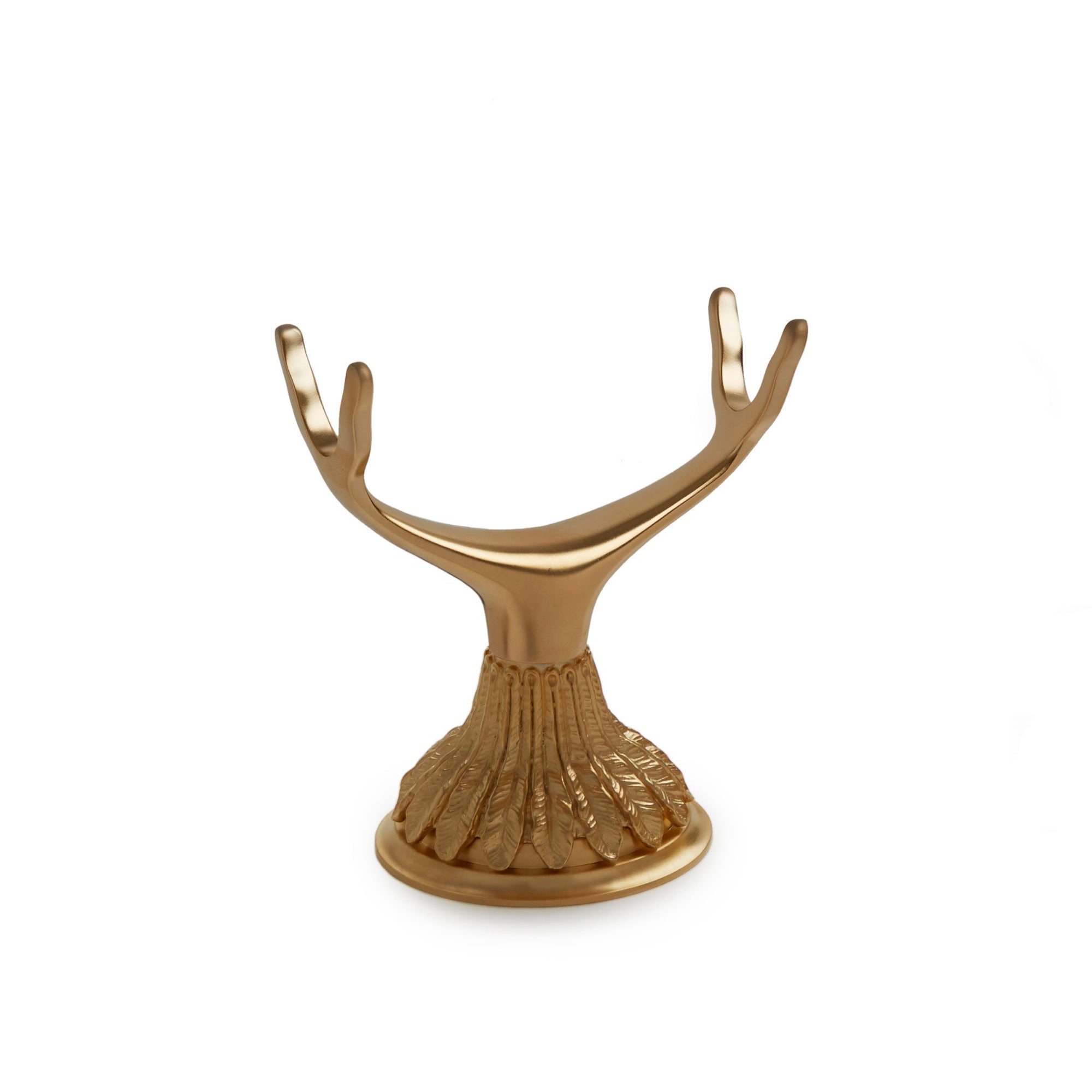 0849DKMT-AC-GP Sherle Wagner International Deck Mount Cradle with Acanthus Escutcheon in Gold Plate metal finish