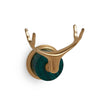 0849WLMT-MALA-GP Sherle Wagner International Wall Mount Cradle in Gold Plate metal finish with Malachite inserts