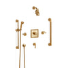 Sherle Wagner International Dolphin High Flow Thermostatic Shower System in Gold Plate metal finish
