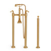 0907XT-S-01-GP Sherle Wagner International Dolphin Lever Exposed Tub Set in Gold Plate metal finish