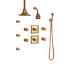 Sherle Wagner International Melon High Flow Thermostatic Shower System in Gold Plate metal finish