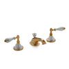 0914BSN818-24PL-WH-GP Sherle Wagner International Provence Ceramic Empire Lever Faucet Set in Gold Plate metal finish in Platinum Accents painted on White