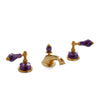 0914BSN818-AMET-GP Sherle Wagner International Semiprecious Empire Lever Faucet Set in Gold Plate metal finish with Amethyst inserts