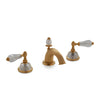 0914BSN821-RKCR-GP Sherle Wagner International Semiprecious Empire Lever Faucet Set in Gold Plate metal finish with Rock Crystal inserts