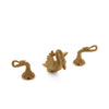 0915BSN-GP Sherle Wagner International Swan Lever Faucet Set in Gold Plate metal finish