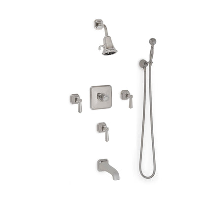 Sherle Wagner International Harrison Lever High Flow Thermostatic Shower and Tub System in Polished Chrome metal finish