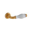 1029-TRLV-03WH-GP Sherle Wagner International Scalloped Ceramic Fluted Trip Lever in Gold Plate metal finish with White Glaze inserts