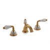 1029BSN813-RKCR-GP Sherle Wagner International Semiprecious Fluted Lever Faucet Set in Gold Plate metal finish with Rock Crystal inserts