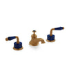 1029BSN819-LAPI-GP Sherle Wagner International Semiprecious Fluted Lever Faucet Set in Gold Plate metal finish with Lapis Lazuli Semiprecious inserts