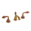 1030BSN813-RSQU-GP Sherle Wagner International Semiprecious Laurel Lever Faucet Set in Gold Plate metal finish with Rose Quartz inserts