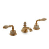 1030BSN818-HNOX-GP Sherle Wagner International Onyx Laurel Lever Faucet Set in Gold Plate metal finish with Honey Onyx inserts