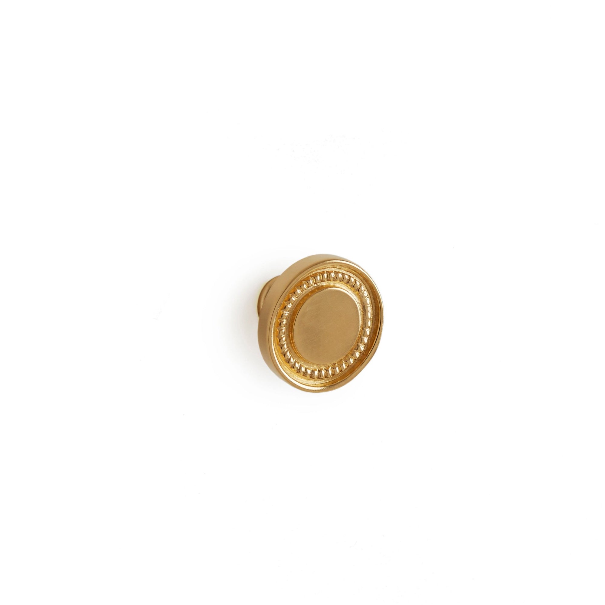 1033-1-GP Sherle Wagner International Concentric Circles Small Cabinet & Drawer Knob in Gold Plate metal finish