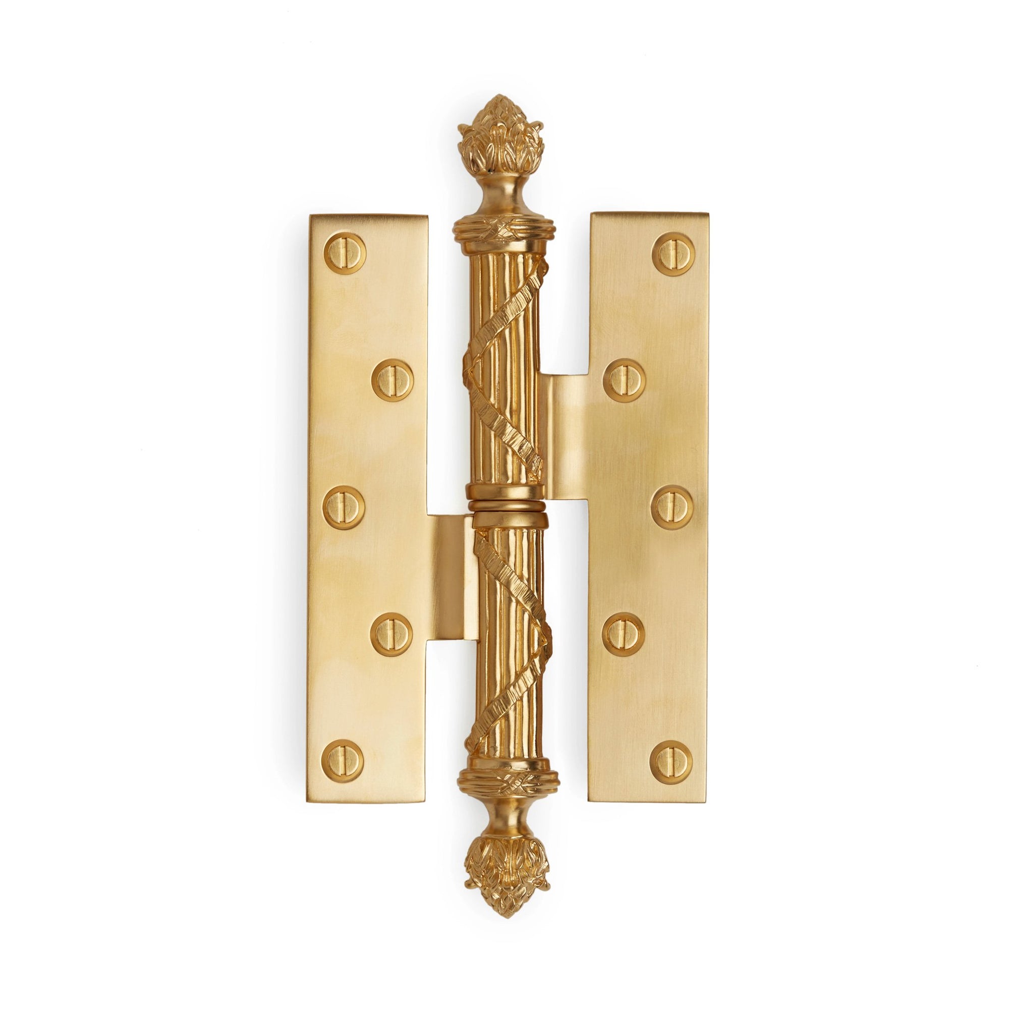 1037-HD-ZZ-GP Sherle Wagner International Ribbon & Reed Paumelle Hinge in Gold Plate metal finish