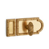 1064-GP Sherle Wagner International Ribbon & Reed Box Lock Cover in Gold Plate metal finish