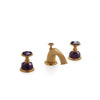 1065BSN821-AMET-GP Sherle Wagner International Semiprecious Knurled Knob Faucet Set in Gold Plate metal finish with Amethyst inserts