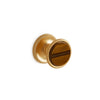 1065DOR-BRTI-GP Sherle Wagner International Semiprecious Brown Tiger Eye Knurled Door Knob in Gold Plate metal finish