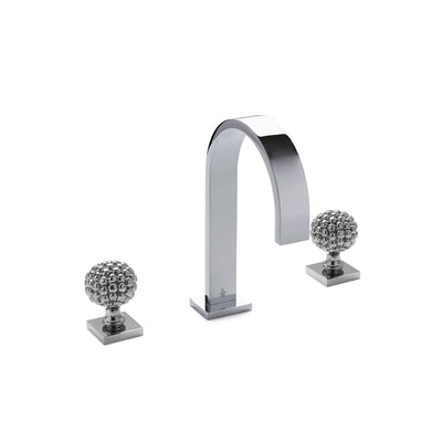 1083BSN101-CP Sherle Wagner International Aqueduct with Berry Knob Faucet Set in Polished Chrome metal finish