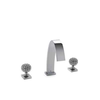 1083DKT302-CP Sherle Wagner International Aqueduct with Berry Knob Deck Mount Tub Set in Polished Chrome metal finish
