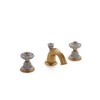 1097BSN813-74GL-WH-GP Sherle Wagner International Provence Ceramic Knob Faucet Set in Gold Plate metal finish in Garlands and Leaves painted on White