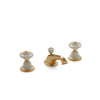 1097BSN818-04SD-GP Sherle Wagner International Provence Ceramic Knob Faucet Set in Gold Plate metal finish with Sand Glaze inserts