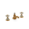 1097BSN819-04SD-GP Sherle Wagner International Provence Ceramic Knob Faucet Set in Gold Plate metal finish with Sand Glaze inserts