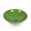 16RD-VSL-GR02 Sherle Wagner International Leaf Green Glazed Round Ceramic Vessel Sink