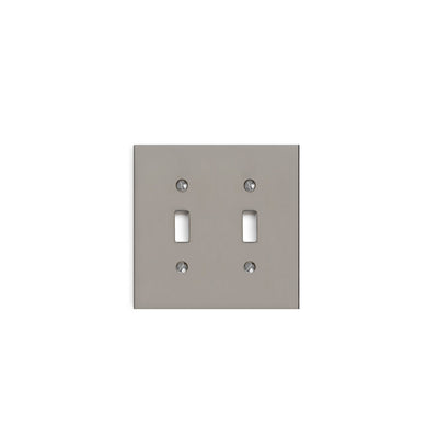 2000D-SWT-CP Sherle Wagner International Modern Double Switch Plate in Polished Chrome metal finish