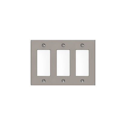 2000T-DEC-CP Sherle Wagner International Modern Triple Decora/GFI Plate in Polished Chrome metal finish