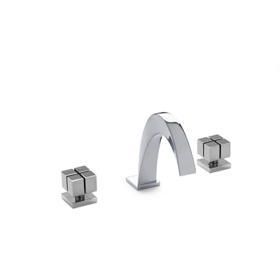 2003BSN108-S-CP Sherle Wagner International Short Arco with Quad Knob Faucet Set in Polished Chrome metal finish