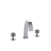 2005DKT302-CP Sherle Wagner International Aqueduct with Molecule Knob Deck Mount Tub Set in Polished Chrome metal finish