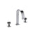 2006BSN101-CP Sherle Wagner International Arbor with Saturn Knob Faucet Set in Polished Chrome metal finish