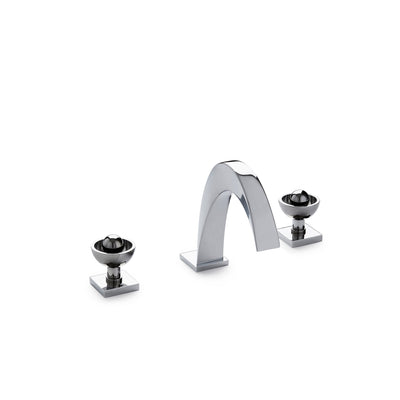 2006BSN108-S-CP Sherle Wagner International Short Arco with Saturn Knob Faucet Set in Polished Chrome metal finish