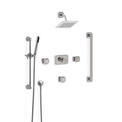 Sherle Wagner International Nouveau High Flow Thermostatic Shower System in Polished Chrome metal finish