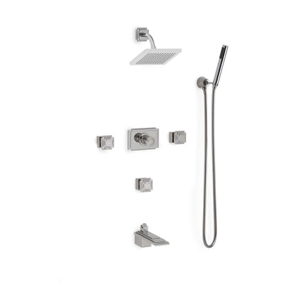 Sherle Wagner International Nouveau High Flow Thermostatic Shower and Tub System in Polished Chrome metal finish
