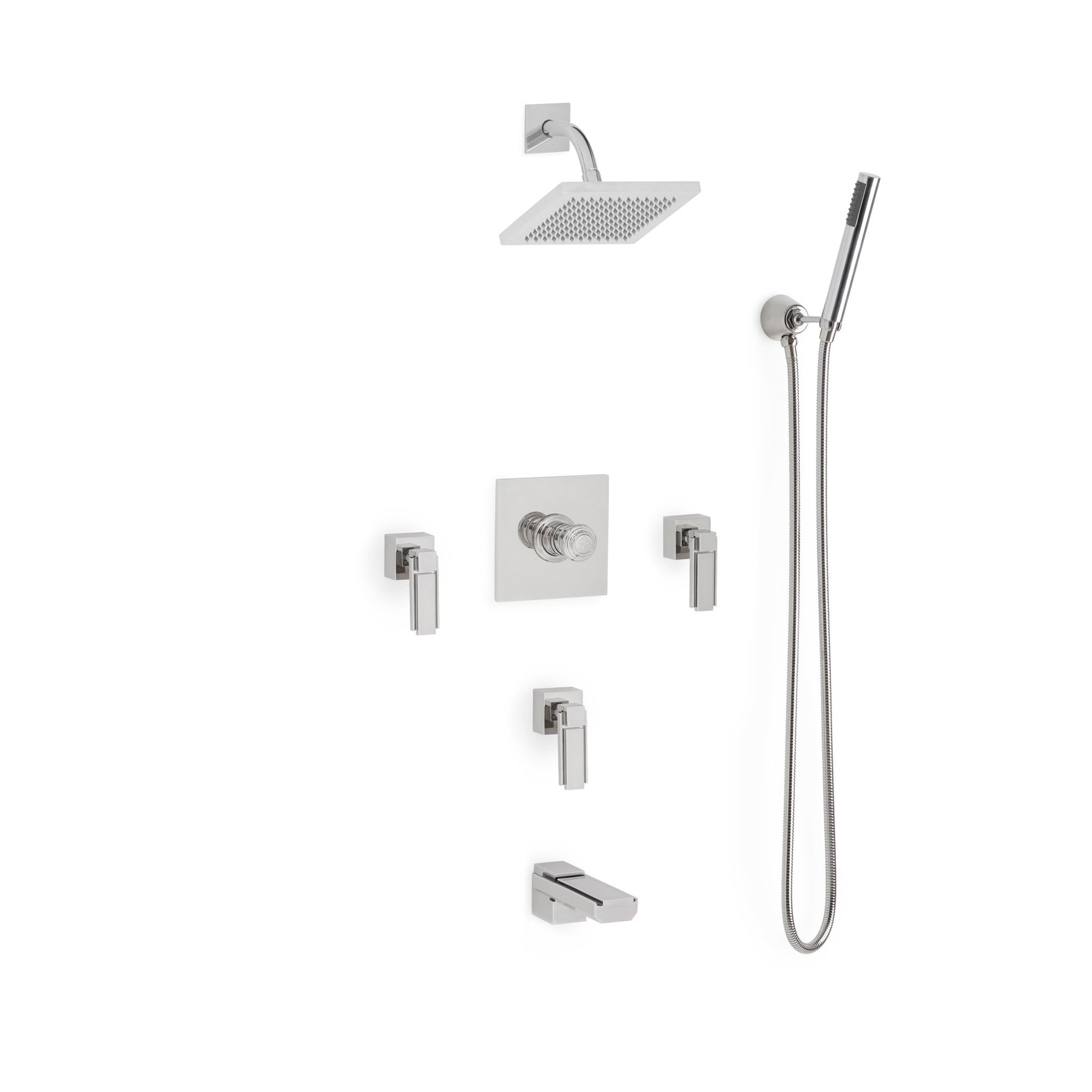 Sherle Wagner International Apollo High Flow Thermostatic Shower and Tub System in Polished Chrome metal finish
