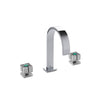 2103BSN101-MALA-CP Sherle Wagner International Arbor with Quad Knob Faucet Set with Semiprecious Malachite inserts in Polished Chrome metal finish