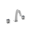 2103BSN108-LAPI-CP Sherle Wagner International Arco with Quad Knob Faucet Set with Semiprecious Lapis Lazuli inserts in Polished Chrome metal finish