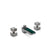 2106BSN102-MALA-CP Sherle Wagner International Apollo with Quad Knob Faucet Set with Semiprecious Malachite inserts in Polished Chrome metal finish