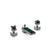 2106BSN102-MALA-CP Sherle Wagner International Apollo with Molecule Knob Faucet Set with Semiprecious Malachite inserts in Polished Chrome metal finish