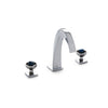 2106BSN108-LAPI-CP Sherle Wagner International Arco with Saturn Knob Faucet Set with Semiprecious Lapis Lazuli inserts in Polished Chrome metal finish
