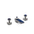 2106BSN102-LAPI-CP Sherle Wagner International Apollo with Saturn Knob Faucet Set with Semiprecious Lapis Lazuli inserts in Polished Chrome metal finish