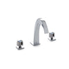 2112BSN108-LAPI-CP Sherle Wagner International Arco with Eclipse Knob Faucet Set with Semiprecious Lapis Lazuli inserts in Polished Chrome metal finish