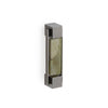 2120-BRPL-GROX-CP Sherle Wagner International The Green Onyx Insert Apollo Bar Pull in Polished Chrome metal finish