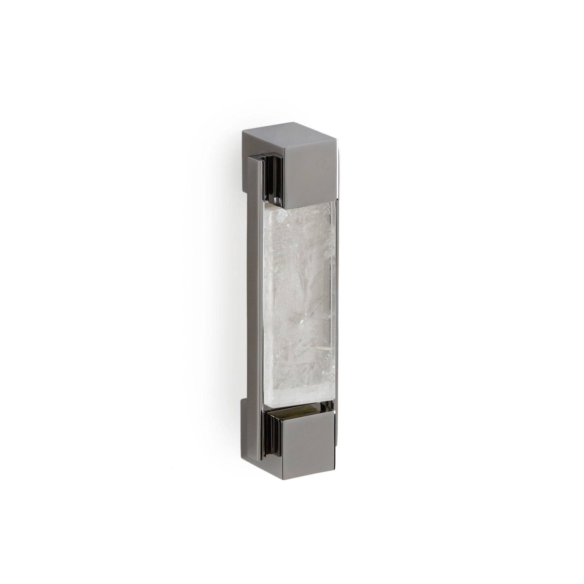 2120-BRPL-RKCR-CP Sherle Wagner International The Rock Crystal Insert Apollo Bar Pull in Polished Chrome metal finish