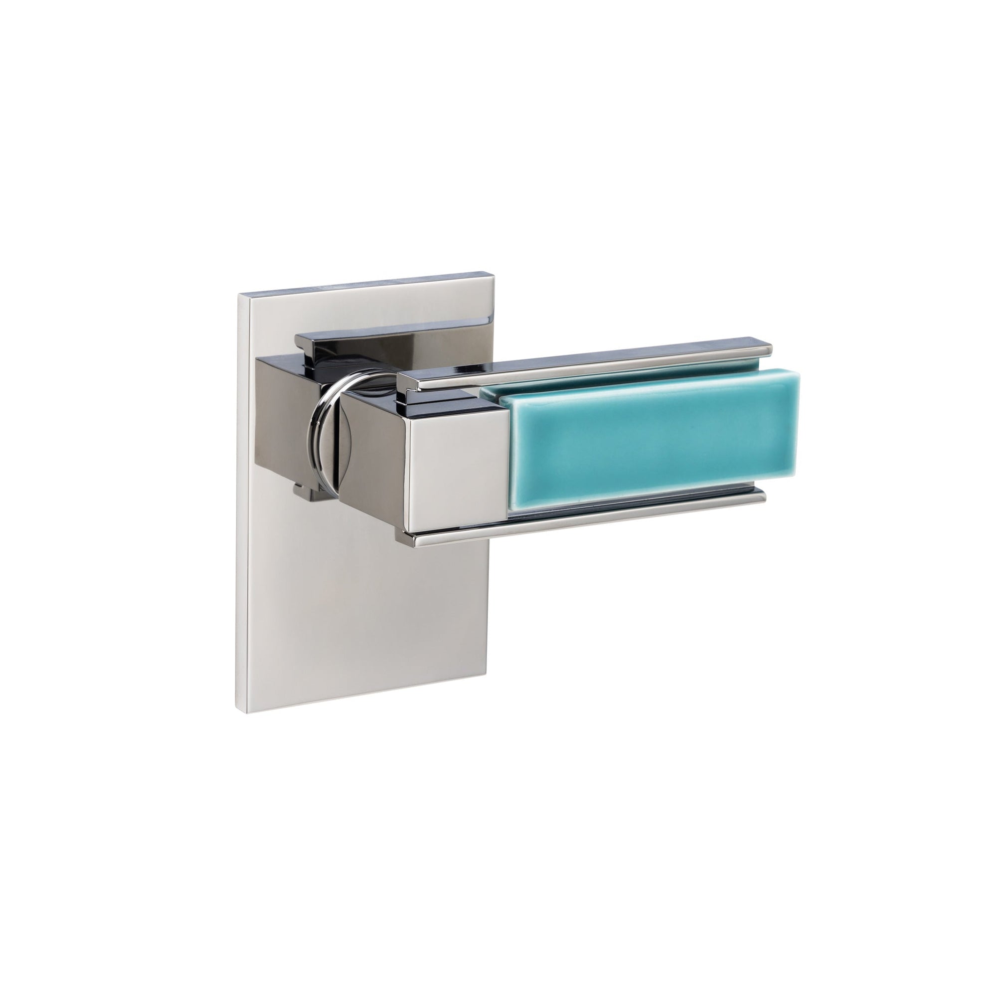 2120DOR-RH-BL01-CP Sherle Wagner International The Apollo Door Lever with Ceramic Insert in Polished Chrome metal finish