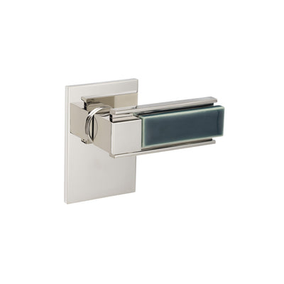 2120DOR-RH-GR03-PN Sherle Wagner International The Apollo Door Lever with Ceramic Insert in Polished Nickel metal finish
